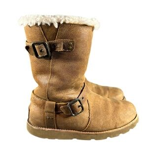 UGG Noira Waterproof Buckle Chestnut Boot Size US 7 | EU 38